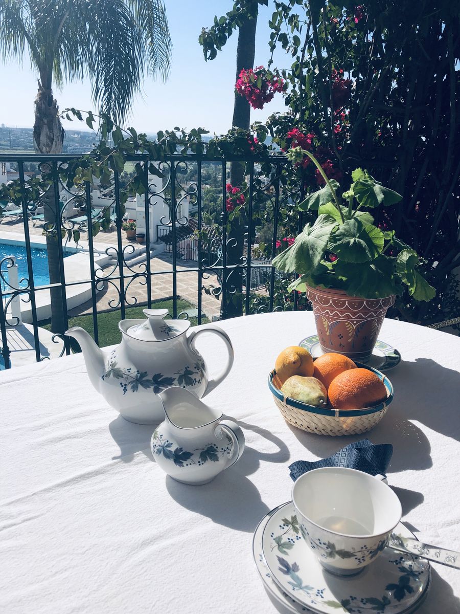 Balcony with the Golf view in Puebla Aida